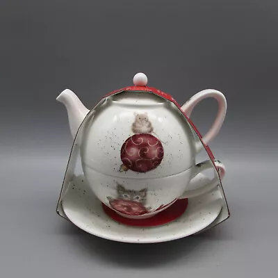 Buy Royal Worcester Hannah Dale WRENDALE CHRISTMAS Tea For One Set N/O • 27.95£