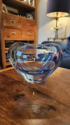 Buy Vintage Holmegaard Minuet Vase Signed Light Blue Heart Danish Modern • 39£