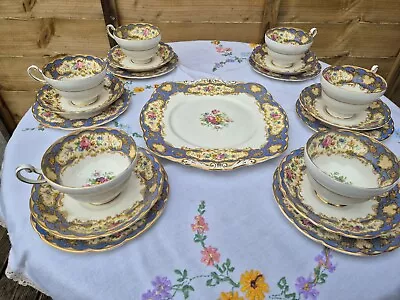 Buy Beautiful Paragon 'Pompadour ' Blue Teaset • 150£