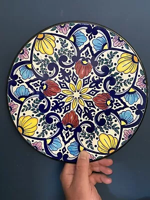 Buy Large Vintage Spanish Ceramar Pottery Ceramic Hand  Painted Wall Plate • 15£