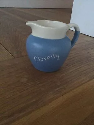 Buy Vintage Devonmoor CLOVELLY Blue And White Milk Jug Creamer • 5£