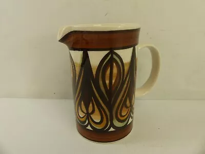 Buy (RefJOH39) Jersey Pottery Small Jug Brown Cream Pattern • 6.99£