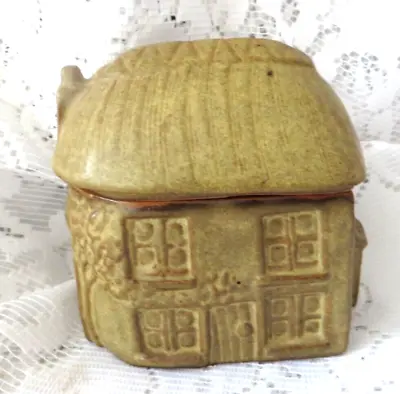 Buy Vintage Charmouth Pottery Devon Thatched Cottag Preservative Sugar Storage Jar • 7£