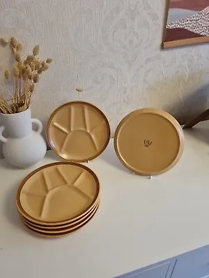 Buy French Vintage Fondue BBQ Plates St. Amand Glazed Earthenware Plates X 6 • 24.99£