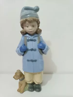 Buy Nao By Lladro 'travelling Girl' Girl With Dog 02001038 B6 • 12£