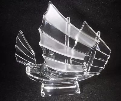 Buy JG Durand Glass Crystal Galleon Tall Ship Figure Ornament • 9.99£