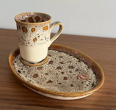 Buy Vintage Fosters Pottery Tennis Plate & Mug Retro Honeycomb New • 14.99£