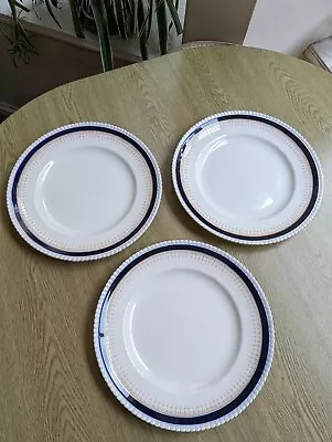 Buy Art Deco Soho Pottery Ltd Solian Ware Set Three Dinner Plates 9 3/4  Dated 1935 • 11.50£