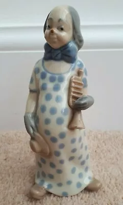 Buy Lladro Like Clown Figurine, Vintage Fine Porcelain From Spain By CLEAN, Free P&P • 12.99£