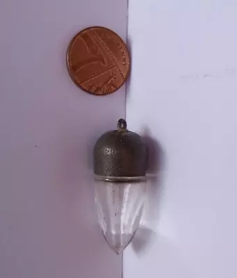 Buy Antique Miniature Cut Glass Perfume Scent Bottle  Acorn Shaped • 36£