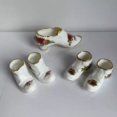 Buy Collection Job Lot Royal Albert Old Country Roses Bone China Shoe Boot • 9.95£