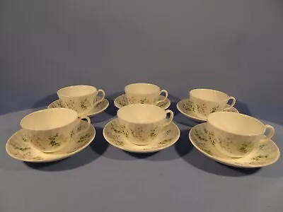 Buy Minton Spring Valley Pattern, Set Of Six Teacups And Saucers  • 42£