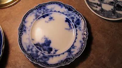 Buy Antique Flow Blue 8 3/4  Dinner Plate Ovando Pattern Alfred Meakin 1890's • 27.95£