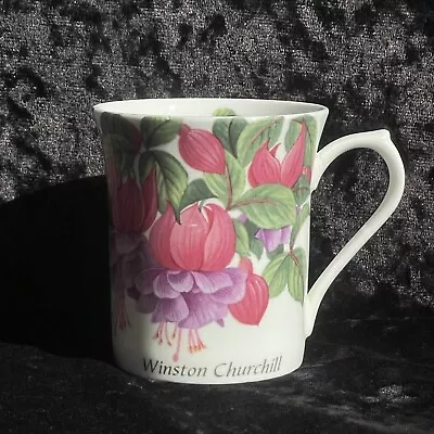 Buy Fine Bone China Mug QUEEN'S Pink Purple Fuchsia Winston Churchill Cup FREEP&P • 9.99£