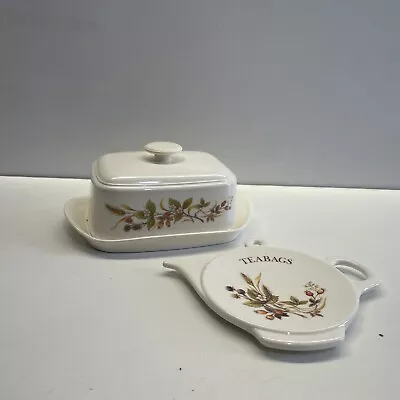 Buy St Michael M&S Cream  Harvest  Design Melamine Butter Dish & Spoon Rest • 11.99£