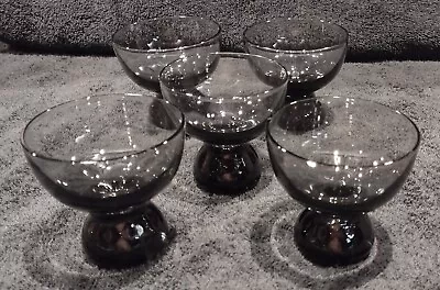 Buy Holmegaard Canada Smoke Gray White Wine Glasses Vintage MCM 5-1/4” Set Of 5 • 69.86£