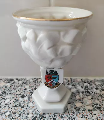 Buy Rare Antique Large Goss Crested Armorial China Melrose Cup Margate • 39.95£