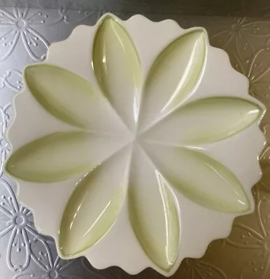 Buy Villeroy & Boch 1748 Decorative Green Flower Petal Design China Plate Bowl￼ • 15£