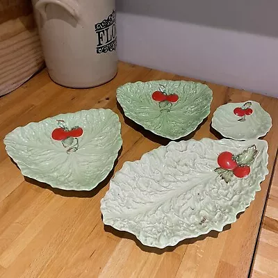 Buy Vintage Carlton WAre Set Of Snack, Nibbles Plates Featuring Tomato Salad Leaf • 6.99£