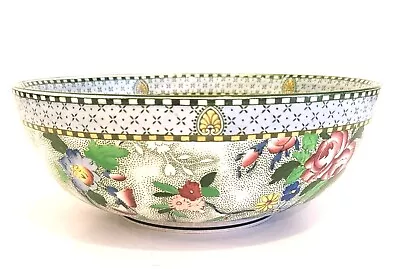 Buy Vintage Antique Hancock & Sons Corona Ware Rosetta Bowl Green Floral Design  • 38£