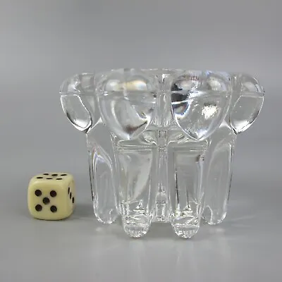 Buy REIMS Glass Candle Holder  Candlestick. Vintage. France. Short. 2 1/8  • 8.99£