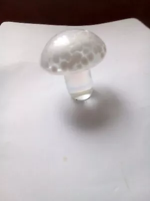 Buy Glasform Iridescent White Cloud Glass Mushroom • 15£