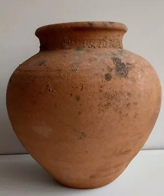 Buy Vtg Terracotta Vase Urn Amphora Pottery Garden Patina 23cm High Cottage Core Gd • 37.50£