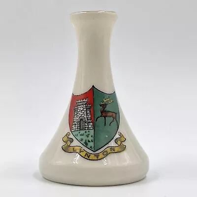 Buy Arcadian Crested China Vase - Lynton Crest - For Twiss Bross Arcade Ilfracombe • 10£