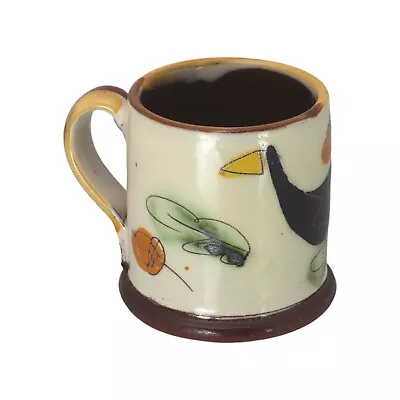 Buy KEVIN WARREN Studio Pottery BIRD Design MUG 3 3/8  8.6cm Norfolk Slipware #2 • 18£