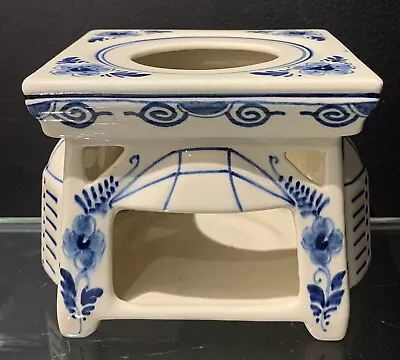 Buy Old Delft Candle Oil Tea Pot Warmer Blue & White Pottery Ceramic Holland VTG • 19.99£