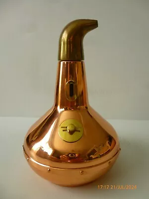 Buy Handcrafted Whisky Decanter Copper Brass Still Design - 70 Cl Glass Liner • 90£