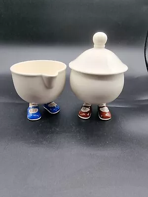 Buy Vintage Carlton Walking Ware Creamer/Milk Jug And Sugar Bowl • 125.99£