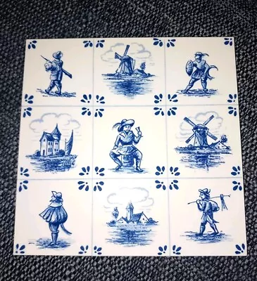 Buy Delft Pottery Tile 6inch Vgc Hand Painted • 15£