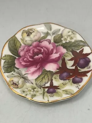 Buy Fenton China Company Miniature Floral Collectible Plate Pink  3  Mini Dish #LH • 3.09£