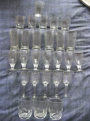 Buy JOB LOT OF VARIOUS SMALL CLEAR VINTAGE GLASSES. 27 Items. • 10£