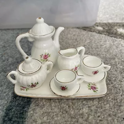 Buy VINTAGE - Miniature Porcelain Coffee/Tea Set • 13.99£