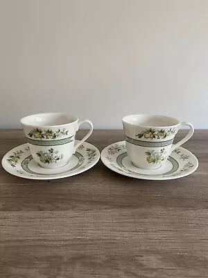 Buy Royal Doulton  Tonkin  Tea Cups And Saucers Set For 2 Dated 1974 • 12.99£