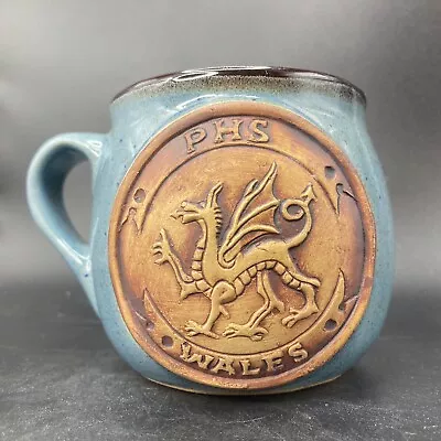 Buy Vintage PHS Wales Dragon Embossed Pottery Mug Nick Edwards Ceramics Wales • 19.95£