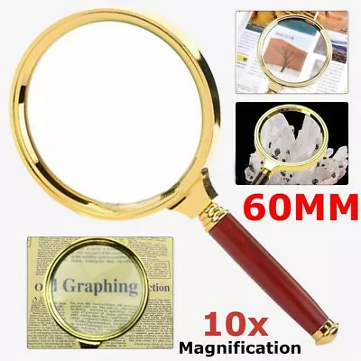 Buy 60MM Magnifying Glass 15x Magnifier Reading Loupe Jewellery Aid Big Handheld UK • 3.45£