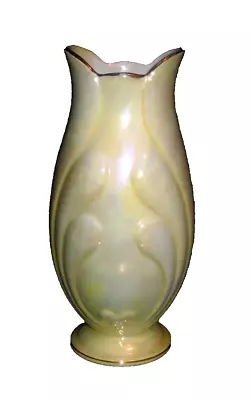 Buy Maling  Lustre Ware Art Deco Cream Gold Rimmed 10  Vase • 12.99£