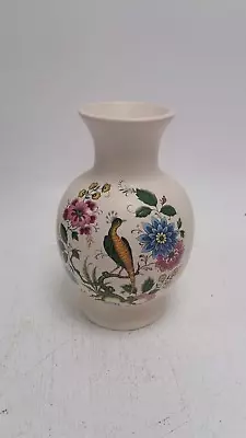 Buy Vintage Purbeck Stoneware Vase With Bird And Flower Motif - Matte - 8 1/4  Tall • 6.99£