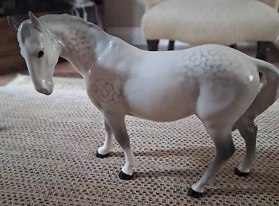 Buy Rare Vintage Beswick Pottery Mare Facing Left Head Down Dapple Grey Horse • 35£