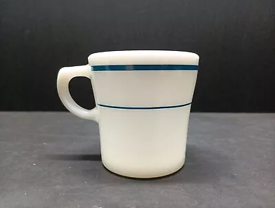 Buy Vintage Pyrex Tableware By Corning Mugs #709 Turquoise Blue Stripes; Multiple! • 4.66£