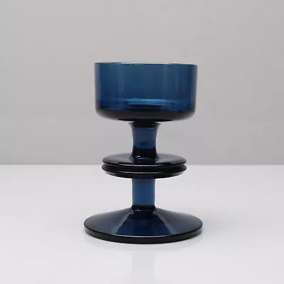 Buy Wedgwood Glass Ronald Stennett Wilson Sheringham Candlestick Blue One Disk 4  • 49.99£