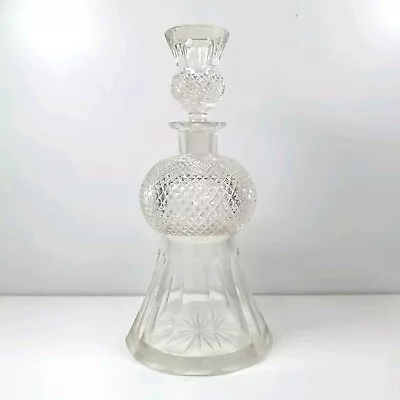 Buy Thistle Shaped Cut Glass Crystal Decanter Vintage Approx 8  Height Wine Whisky • 56£