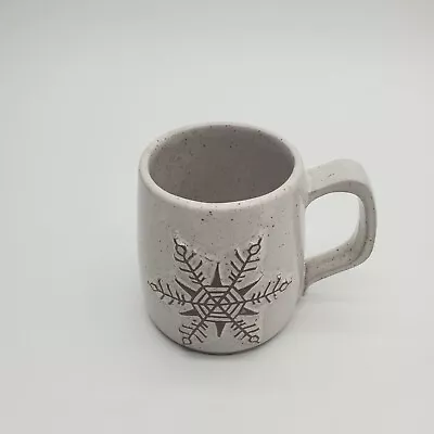 Buy Vintage Onion River Pottery Embossed Snowflake Mug • 23.29£