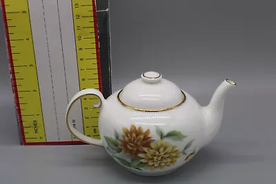 Buy Vintage Royale Stratford Yellow Floral Flower Teapot • 31.27£