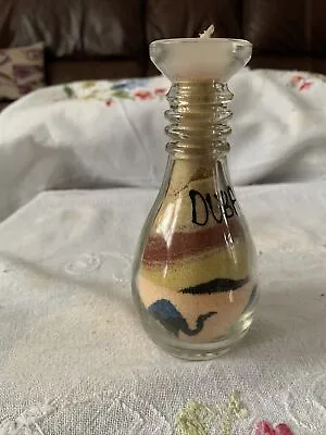 Buy Vintage Colour Sand Art Candle Holder Camels Desert In Glass Bottle From Dubai • 3£