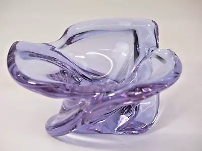 Buy Stunning Sevres Purple Neodymium Hand Blown French Art Glass Bowl,Signed. VGC. • 30£