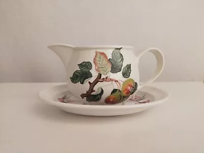 Buy Vintage Portmeirion Pomona Gravy Boat / Jug / Pitcher And Stand • 20£